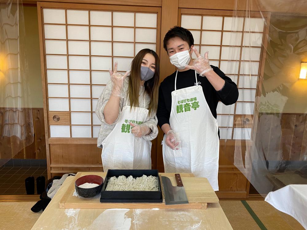 お腹空かせておいて良かったです お客様の声 お知らせ そば打ち体験 観音亭 有限会社ハッピー 沖縄 伊豆 体験で旅をハッピーに